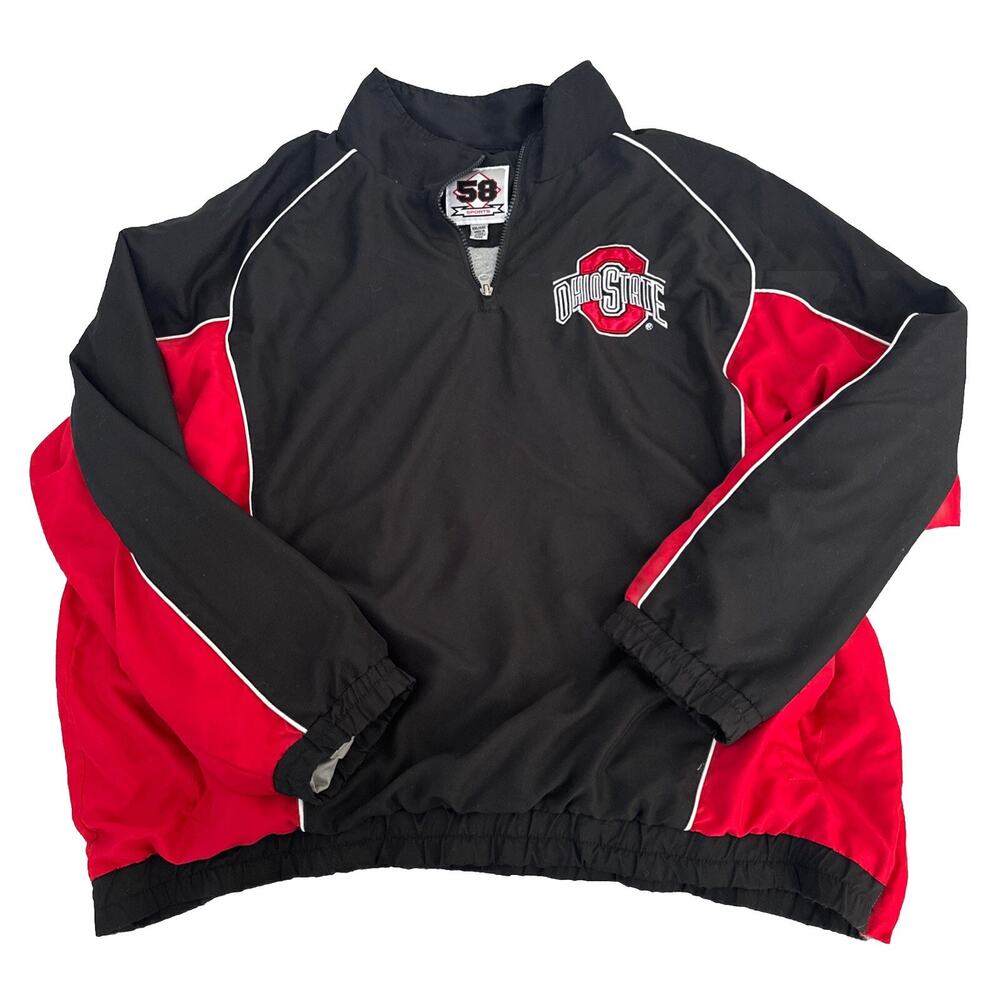Ohio State Youth 2XL Jacket For Tween Size 3/4 Zip Black and Red‎ 58 Sports